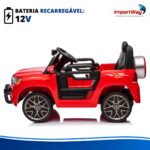 Mini Carro 12v Licenciado Toyota Land Cruiser Vermelho Way - BW598VM - 7