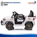 Mini Carro 12v Licenciado Toyota Land Cruiser Branco - BW598BR - 7