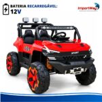 Carro Jipe Elétrico Infantil Controle Sons 12v Vermelho - BW277RVM - 7