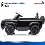 Carro Elétrico 12v Licenciado Land Rover Defender Preto - BW603PT - 7