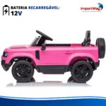 Carro Elétrico 12v Licenciado Land Rover Defender Rosa - BW603RS - 7