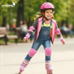 Kit De Proteção Infantil Completo Ajustável C/ Capacete Rosa - BW520RS - 7