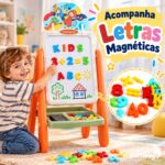 Lousa Mágica Infantil Dupla Face Magnética Ou Quadro Negro - BW571 - 7
