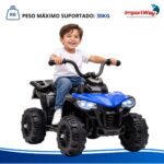 Mini Carro Elétrico Infantil 6v Utv Azul Com Som E Luzes Way - BW592AZ - 7