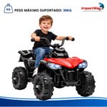 Mini Carro Elétrico Infantil 6v Utv Vermelho Som E Luzes Way - BW592VM - 7