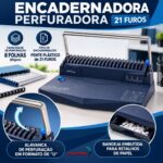 Encadernadora Perfuradora Folha A4 21 Furos Para 8 Folhas - IWE025 - 7
