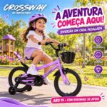 Bicicleta Infantil Aro 14 Com Rodinha Cesta Lilás - BW503RX - 7
