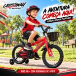 Bicicleta Infantil Aro 16 C/ Rodinha Cesta Vermelho - BW504VM - 7