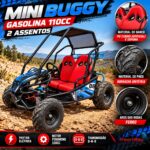 Mini Buggy Gasolina 110cc Azul Até 120kg Buginho 2 Assentos - IWBUG110AZ - 7