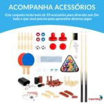 Mesa De Jogos Multifuncional 10x1 122x61x81cm Pebolim Sinuca - IWJ015MD - 7