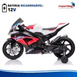 Mini Moto 12v Licenciada Bmw Hp4 Vermelho Música Luz - BW597VM - 7