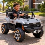 Carro Jipe Elétrico Infantil Controle Pedal Sons 12v Cinza - BW277RCZ - 8