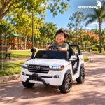 Mini Carro 12v Licenciado Toyota Land Cruiser Branco - BW598BR - 8