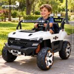 Carro Jipe Elétrico Infantil Controle Pedal Sons 12v Branco - BW277RBR - 8