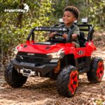 Carro Jipe Elétrico Infantil Controle Sons 12v Vermelho - BW277RVM - 8
