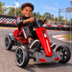 Kart Elétrico Infantil 6v Dobrável Banco Ajustável Vermelho - BW526VM - 8