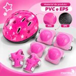 Kit De Proteção Infantil Completo Ajustável C/ Capacete Rosa - BW520RS - 8