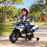 Mini Moto 12v Licenciada Bmw Gs F850 Branca Com Bagageiro - BW596BR - 8