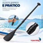 Remo Stand Up Paddle Sup Ajustável Tripartido Preto - IWI013 - 8