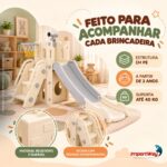 Playground Infantil 3x1 C/ Escorregador, Cesta E Telescópio - BW472 - 8