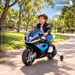 Mini Moto 12v Licenciada Bmw Hp4 Azul Música Luz - BW597AZ - 8