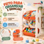 Organizador Estante De Brinquedos 3 Níveis 5 Compartimentos - BW475 - 8