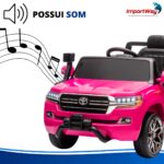 Mini Carro 12v Licenciado Toyota Land Cruiser Rosa - BW598RS - 9