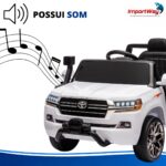 Mini Carro 12v Licenciado Toyota Land Cruiser Branco - BW598BR - 9