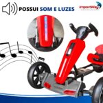 Kart Elétrico Infantil 6v Dobrável Banco Ajustável Vermelho - BW526VM - 9