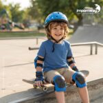 Kit De Proteção Infantil Completo Ajustável C/ Capacete Azul - BW520AZ - 9