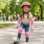 Kit De Proteção Infantil Completo Ajustável C/ Capacete Rosa - BW520RS - 9