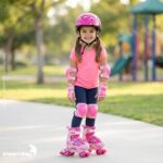 Kit De Proteção Infantil Completo Ajustável C/ Capacete Rosa - BW521RS - 9