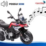 Mini Moto Bmw Gs F850 12v Licenciada Vermelho Luz Som - BW595VM - 9