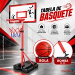 Cesta Tabela Basquete Infantil Aro 30cm C/ Suporte E Bola - BW557 - 9