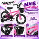 Bicicleta Infantil Aro 14 Com Rodinha Cesta Rosa - BW503RS - 9