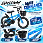 Bicicleta Infantil Aro 14 Com Rodinha Cesta Azul - BW503AZ - 9