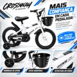 Bicicleta Infantil Aro 14 Com Rodinha Cesta Branco - BW503BR - 9