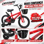 Bicicleta Infantil Aro 16 C/ Rodinha Cesta Vermelho - BW504VM - 9