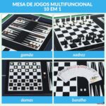 Mesa De Jogos Multifuncional 10x1 122x61x81cm Pebolim Sinuca - IWJ015MD - 9