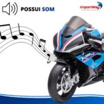 Mini Moto 12v Licenciada Bmw Hp4 Azul Música Luz - BW597AZ - 9
