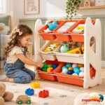 Organizador Estante De Brinquedos 3 Níveis 7 Compartimentos - BW476 - 9