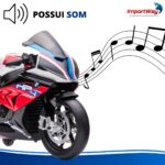Mini Moto 12v Licenciada Bmw Hp4 Vermelho Música Luz - BW597VM - 9